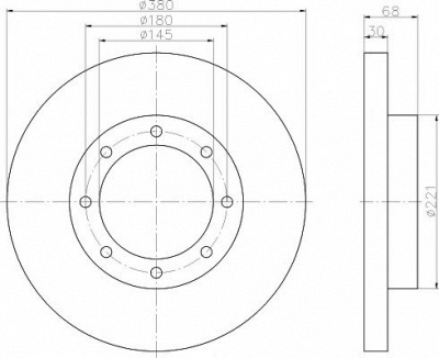 HELLA PAGID 8dd355117521 -  Тормозной диск